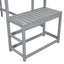 Twin High Loft Bed with Ladder landing Platform, Ladders, Guardrails,Grey - Korvel