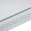 ON-TRANS Modern Glass Mirrored Coffee Table with Adjustable Height
