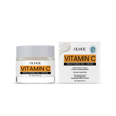 Vitamin C Facial Gel Cream, Gentle Nourishing, Brightening, Moisturizing, Hydrating And Light Line Moisturizing Skin Cream - Korvel
