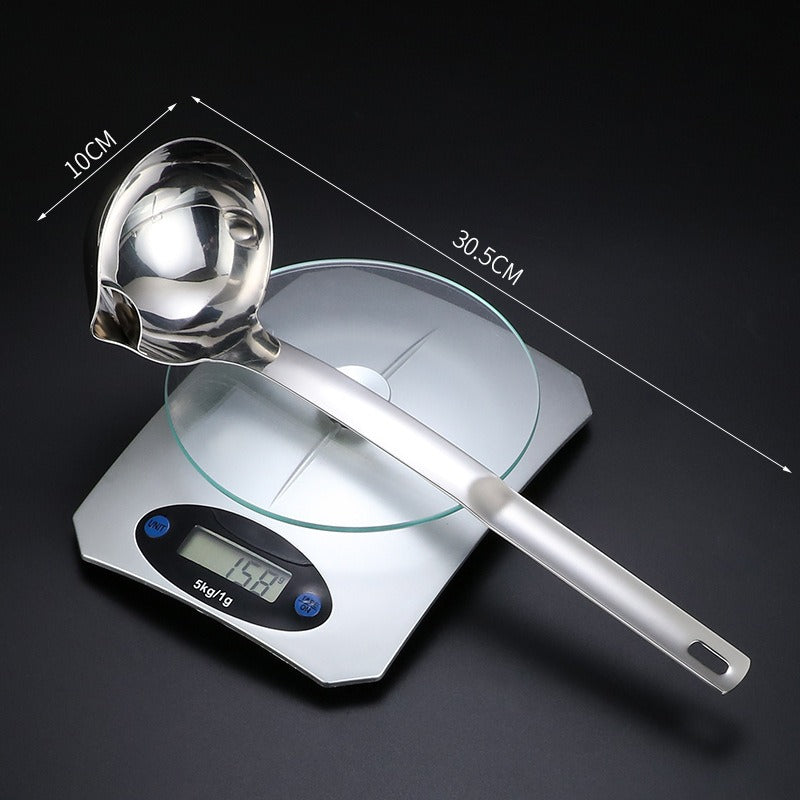 304 stainless steel oil separating spoon oil draining and filtering tool soup spoon - Korvel