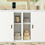 Full Size Murphy Bed with Shelves and USB Ports - White