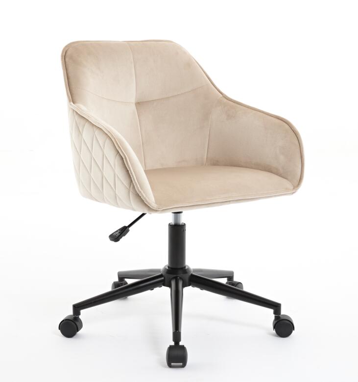 Velvet Office Desk Chair, Modern Home Desk Chair with Wheels , Vanity Chairs for Living Room, Bedroom,Study Room - Korvel