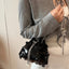 Drawstring Sequin Crossbody Bag - Korvel