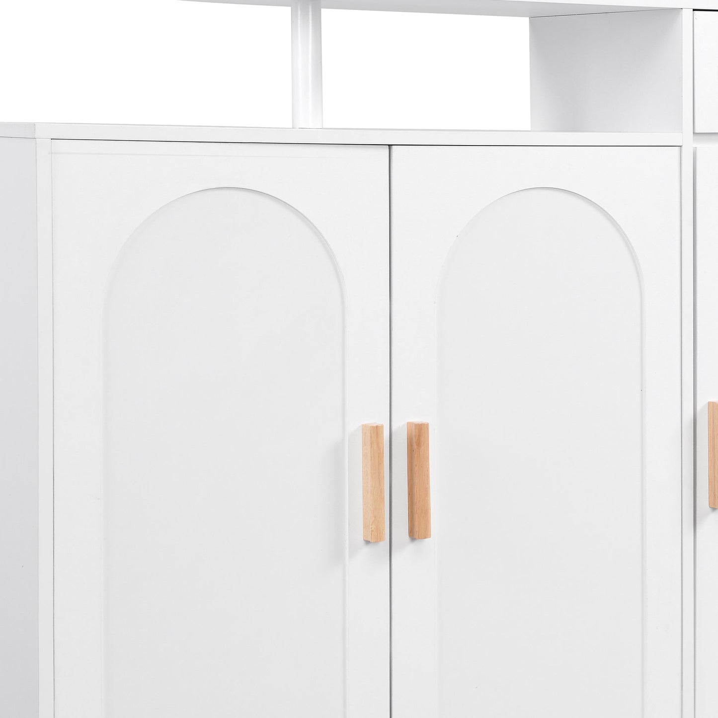 Cabinet à chaussures élégant ON-TRANS avec portes cintrées et tiroirs