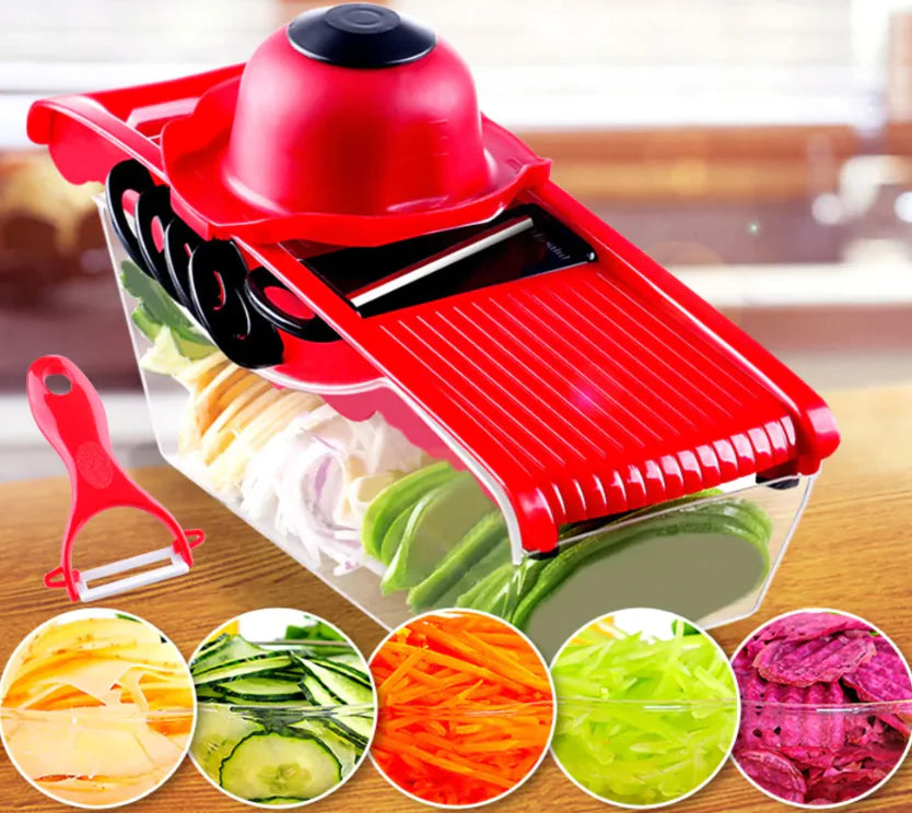 Multifunction Kitchen Slicer with 6 Interchangeable Blades