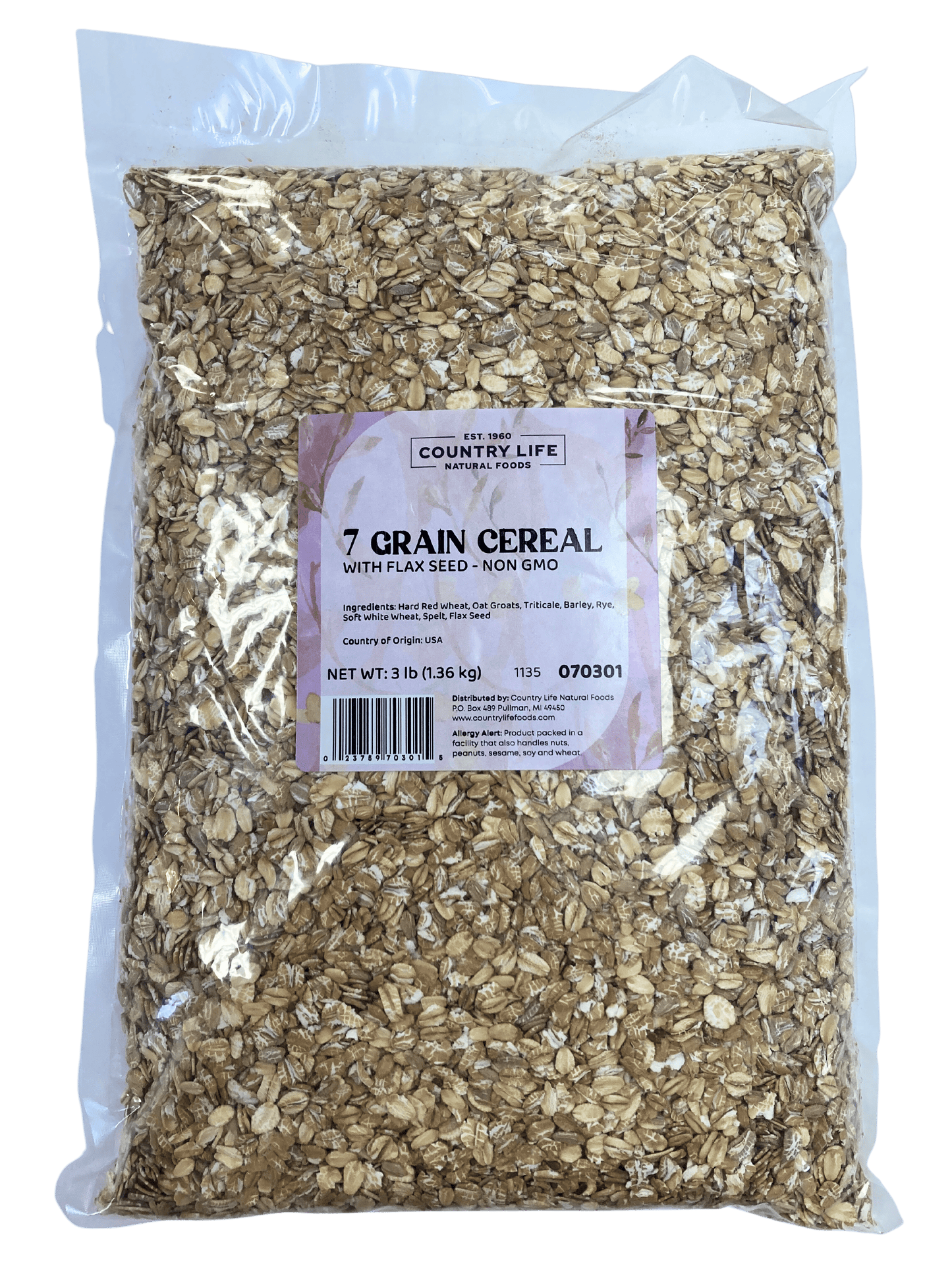 Cereal de 7 Granos con Semillas de Linaza - No Transgénico