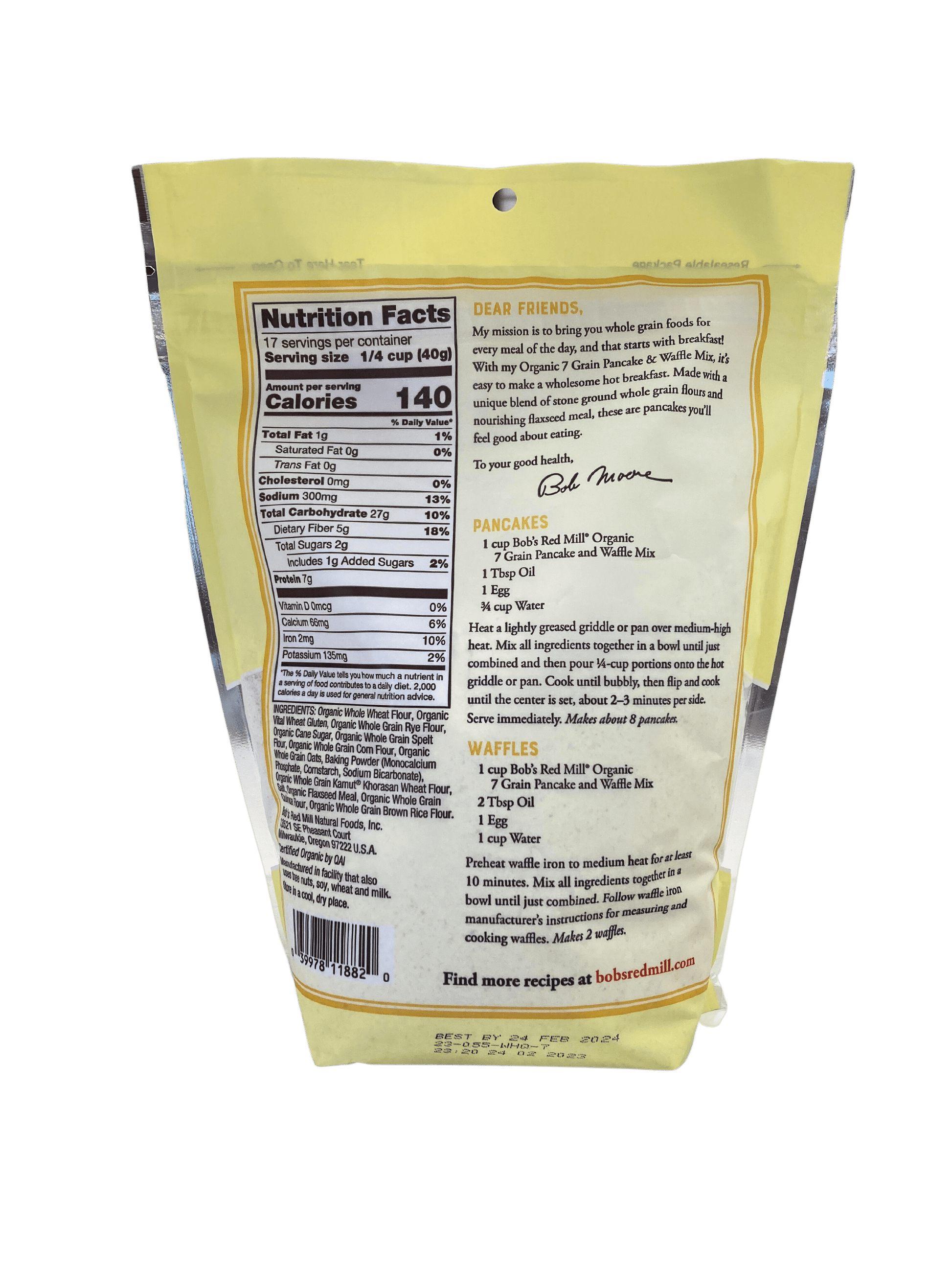 Organic Multi-Grain Pancake & Waffle Mix - Bob's Red Mill - Korvel