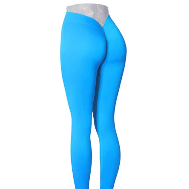 Pantalons de yoga en nylon V Back pour femmes