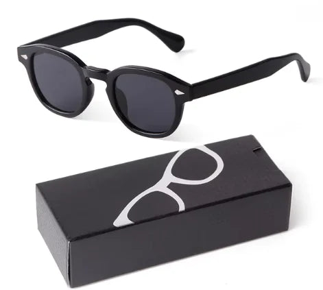 Gafas de sol redondas pequeñas en azul degradado para una protección con estilo