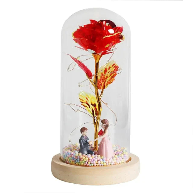 Enchanted Glass Rose Decoration for Home Decor