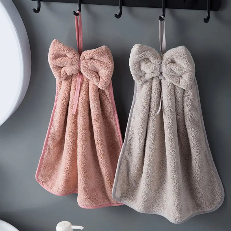 Microfiber Soft Quick Dry Bowknot Hand Towels