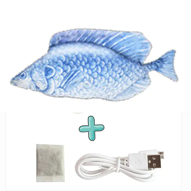 Jouet interactif pour chats avec chargeur USB - Poisson
