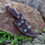 Premium Damascus Skinning Knife with Elegant Rosewood Handle - Korvel