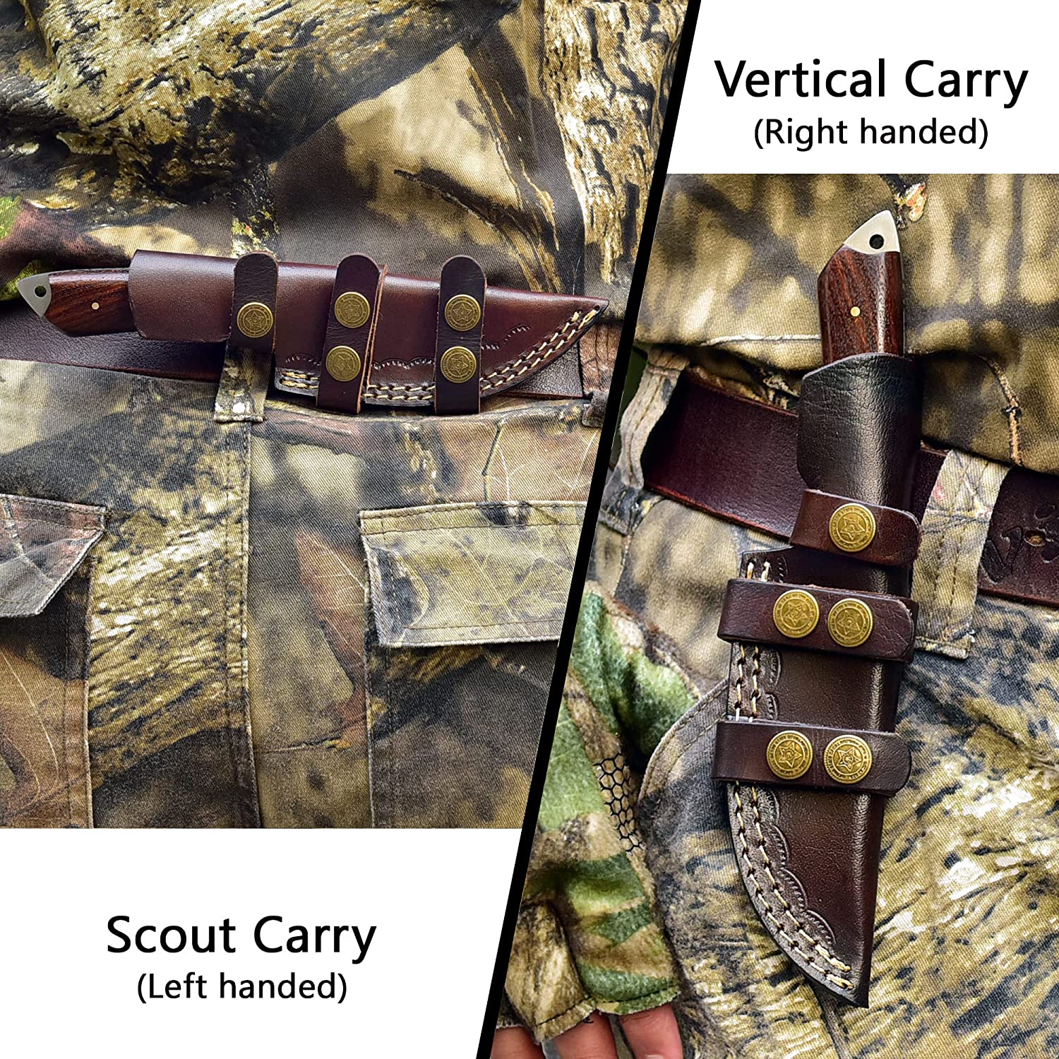 Premium Damascus Skinning Knife with Elegant Rosewood Handle - Korvel