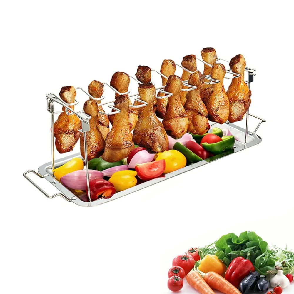 Support de barbecue en acier inoxydable antiadhésif premium