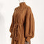 Women's Stand Collar Lantern Sleeve Sweater