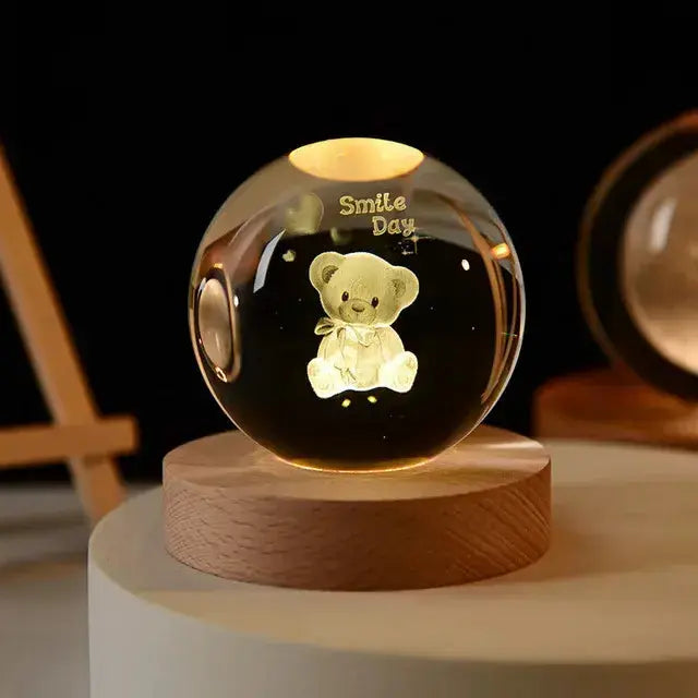 3D Night Crystal Ball - Celestial Home Decor