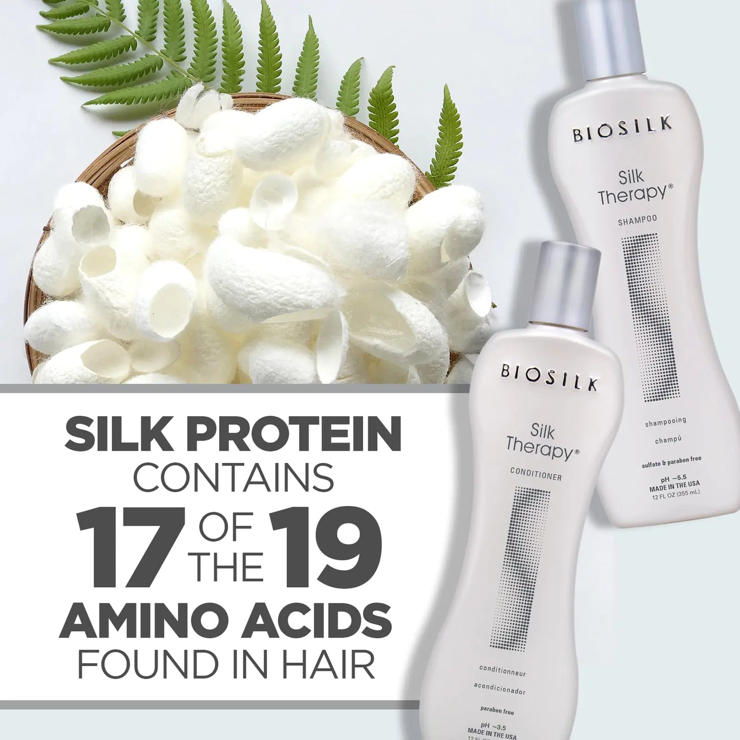 Ensemble Duo BioSilk Silk Therapy - Shampooing & Après-shampooing 12 Oz