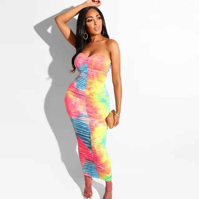 Vestido Tubo Verde Neón para Mujeres