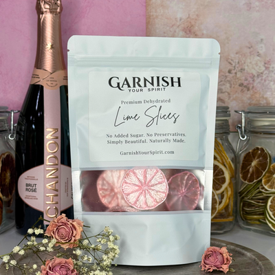 Wicked Inspired Pink and Green Luster Dust Dried Lime Garnish Set
