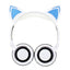 Esonstyle Kids Over-Ear Headphones with LED Cat Ears