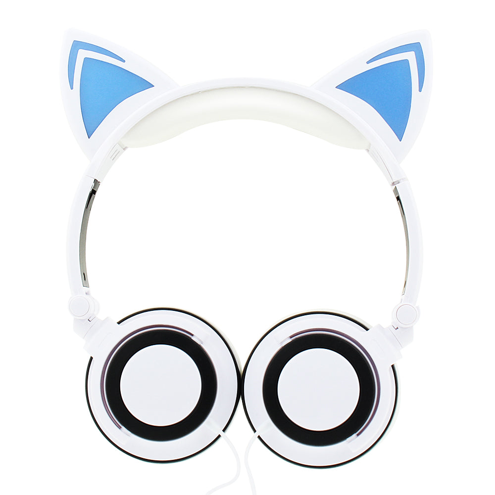 Esonstyle Kids Over-Ear Headphones with LED Cat Ears