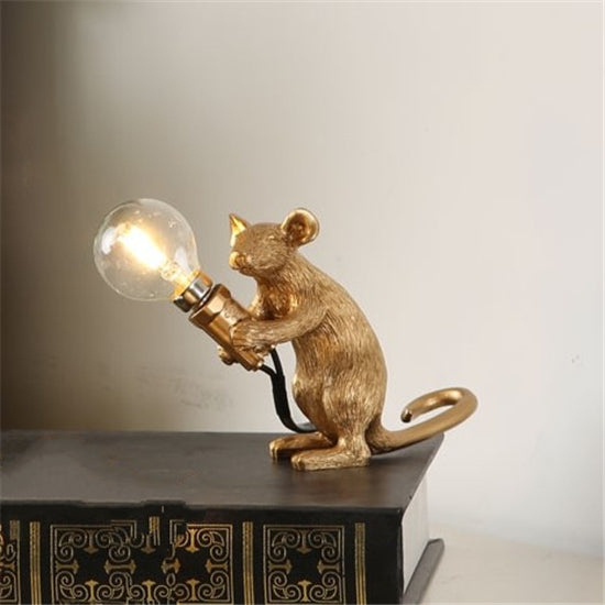 Lampe de bureau LED souris mignonne postmoderne pour décoration intérieure