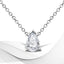 Pendentif en diamant en forme de poire en or blanc 14K cultivé en laboratoire