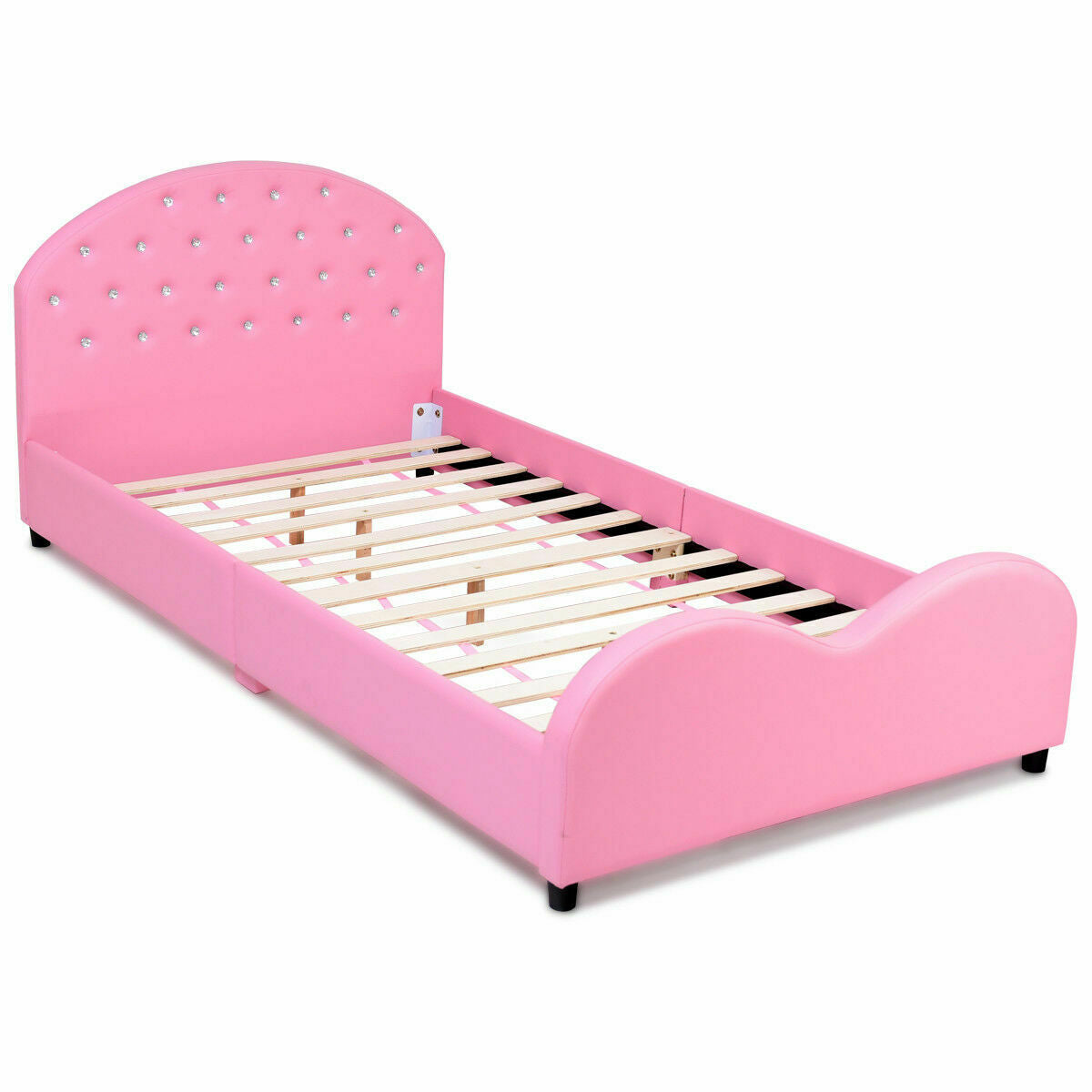 Cama para Niños Pequeños Tapizada de Tamaño Twin