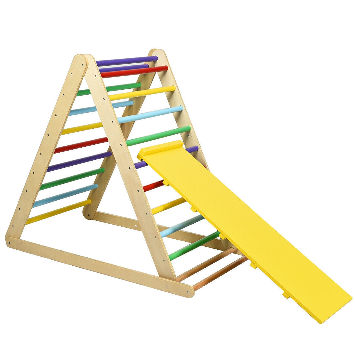 Triangle d'escalade en bois pliable pour le jeu intérieur