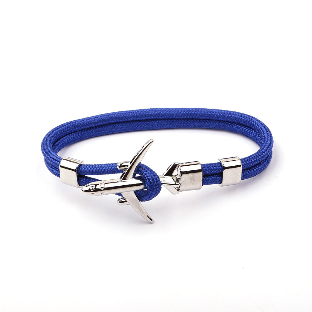 Pulsera de Ancla de Avión de Moda Moderna para Hombres y Mujeres