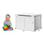 Safety Hinge Wooden Chest Organizer - White