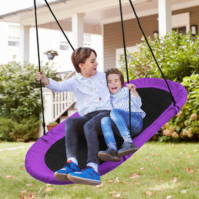 Ensemble de balançoire ajustable en forme de soucoupe de 60 pouces - Violet