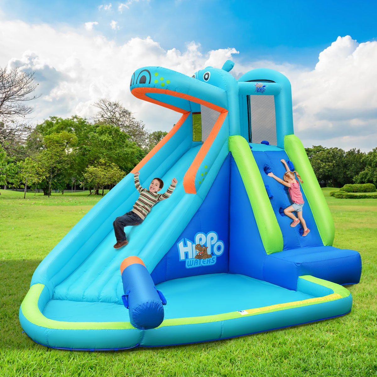 Inflatable Water Pool with Splash and Slide