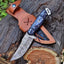 Premium Custom Damascus Steel Hunting and Skinning Knife - Korvel