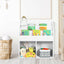 Kids Wooden Bookshelf - White Toy Storage Organizer