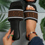 Sandales Plates de Luxe pour Femmes - Chaussons d'Été Confortables