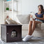 Weatherproof Multi-function Cat House Nightstand - Brown