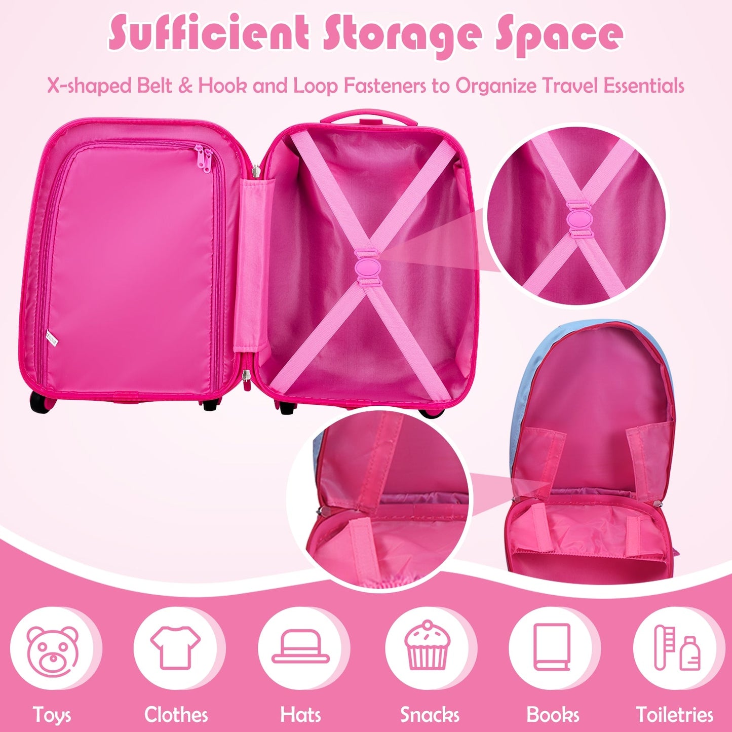 Gbruno 2 Pieces Kids Suitcase and Backpack Set