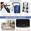 4-in-1 Double Pet Stroller with Detachable Carrier - Blue