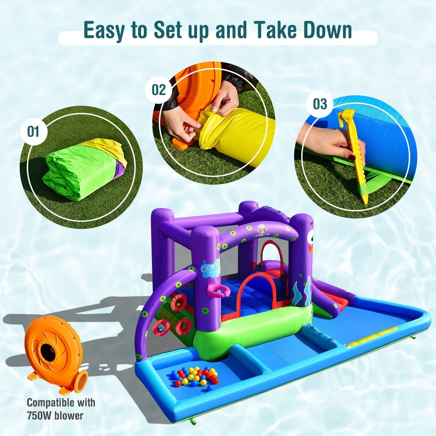 Inflatable Water Slide Castle for Endless Summer Fun