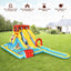 Parque Acuático Inflable de Doble Tobogán con Soplador de Aire