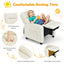 Ergonomic PU Leather Kids Recliner Sofa - White