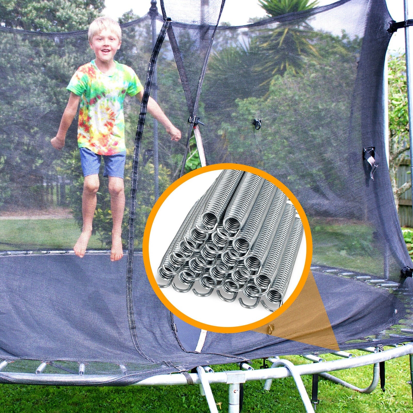 Ressorts de trampoline en acier galvanisé résistant à la rouille de 7 pouces