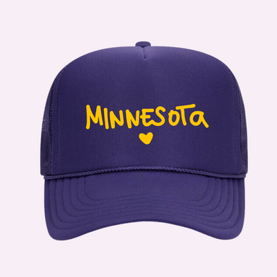 I Love Minnesota Printed Trucker Hat