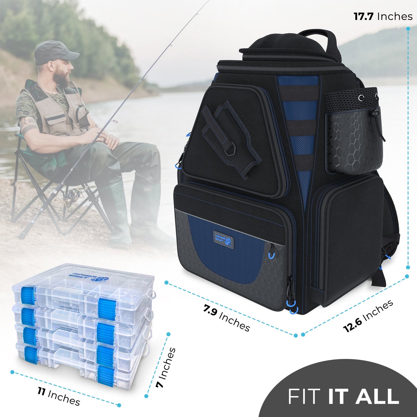 Reaction Tackle Fishing Tackle Backpack - Trays included