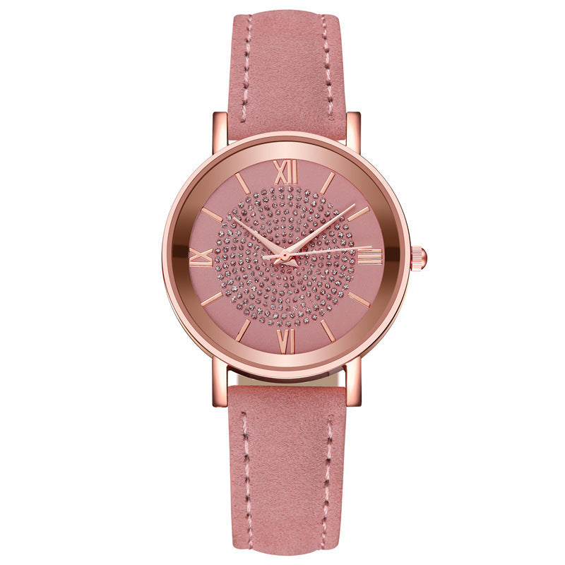Montre à Quartz Élégante pour Femmes avec Bracelet en Cuir