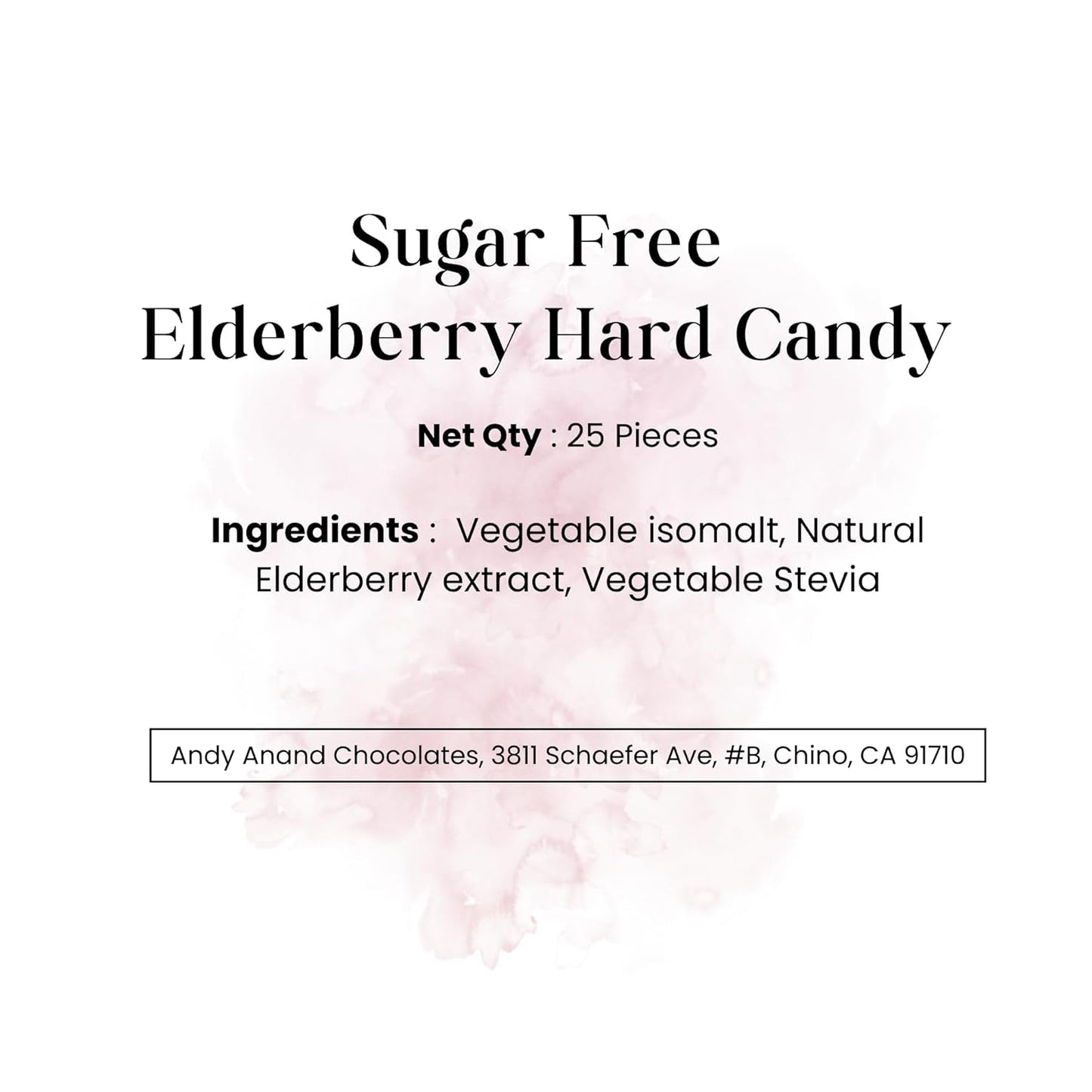 Bonbons d'elderberry sans sucre Andy Anand - 25 pièces