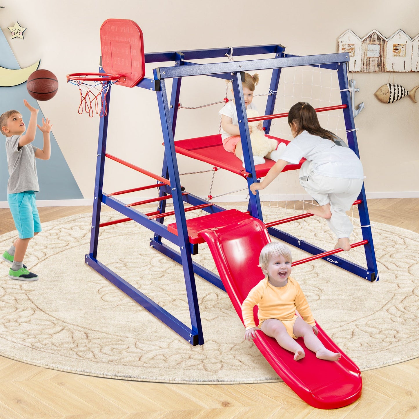 Juego de Escalada Metálico 7 en 1 para Niños de 3 a 7 Años