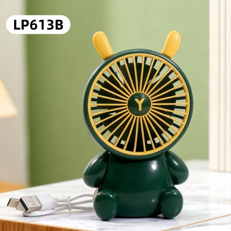 Ventilador Mini de Escritorio en Forma de Oso Creativo - Recargable por USB